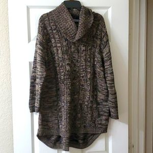 Jason Maxwell  Women's Brown Cowl Neck Sweater